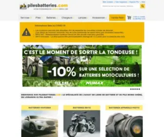 Pilesbatteries.com(Piles et Batteries : Vente et achat de pile et batterie pas chère) Screenshot