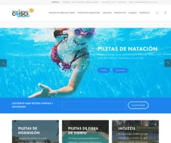 Piletascrisci.com.ar(Piletas de Natación Crisci) Screenshot