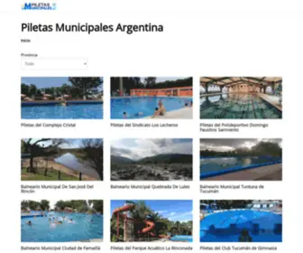 Piletasmunicipales.ar(Piletas Municipales Argentina) Screenshot