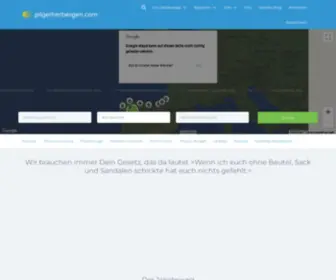 Pilgerherbergen.com(Herbergen und Infos auf dem Jakobsweg) Screenshot