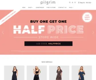 Pilgrimclothing.com.au(Pilgrim Clothing) Screenshot