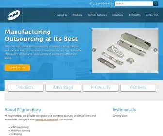 Pilgrimharp.com(Manufacturing Sourcing Company) Screenshot