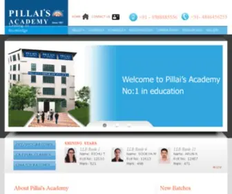 Pillaisacademy.org(Pillai's Academy CA) Screenshot
