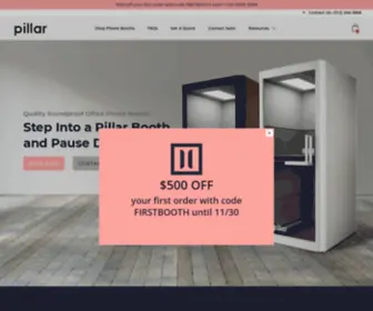 Pillarbooth.com(Office Phone Booths) Screenshot