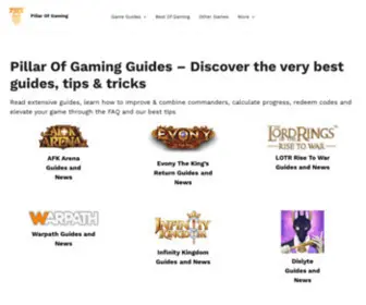 Pillarofgaming.com(Pillar Of Gaming) Screenshot