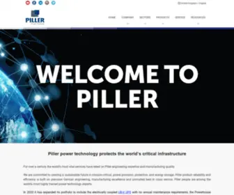 Piller.com(Piller Power Technology Protects The World’s Critical Infrastructure) Screenshot