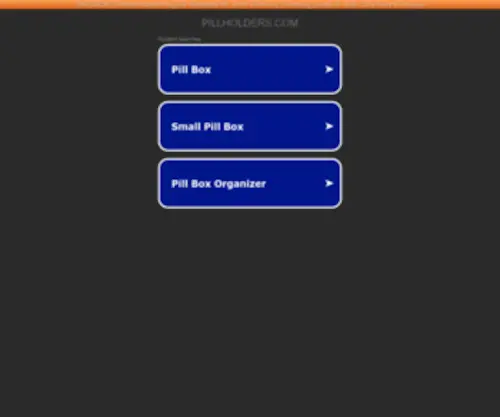 Pillholders.com(Pill organizers) Screenshot