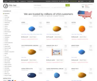 Pillsmnet.com(Web pharmacy with best prices online) Screenshot