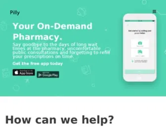 Pilly.ca(The pharmacy that comes to you) Screenshot