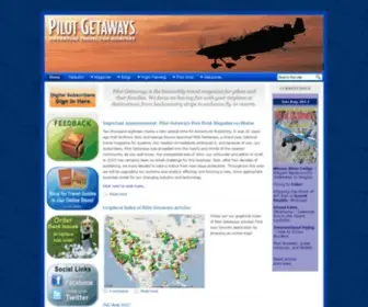 Pilotgetaways.com(Pilot Getaways Magazine) Screenshot