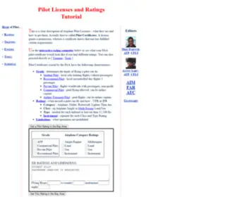 Pilotratings.com(Pilot Licenses and Ratings Tutorial) Screenshot