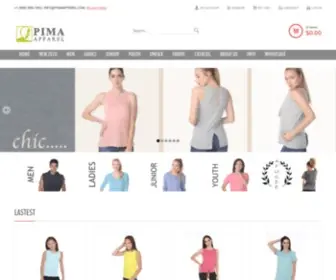 Pimaapparel.com(Pima Apparel) Screenshot