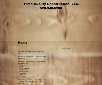 Pimaquality.com(Pima Quality Construction) Screenshot