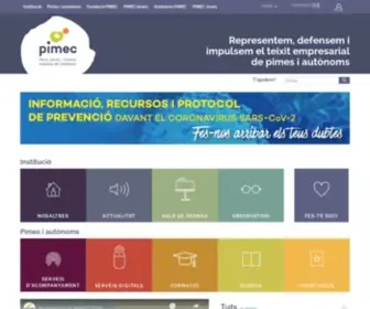Pimec.org(Micro, petita i mitjana empresa de Catalunya) Screenshot