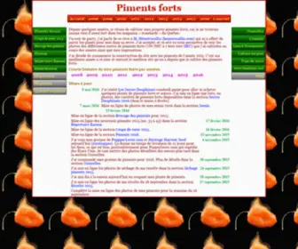 Pimentsforts.com(Piments forts) Screenshot