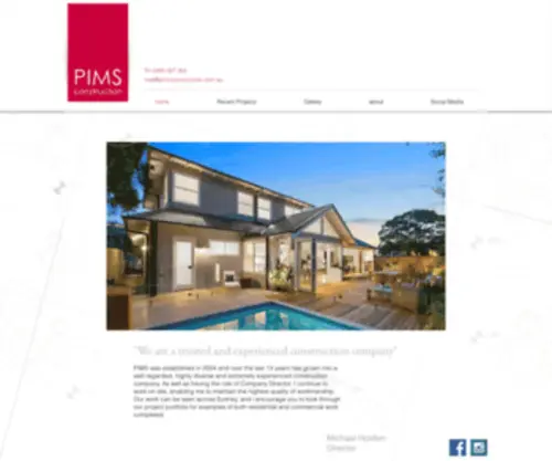 Pimsconstruction.com.au(PIMS Construction) Screenshot