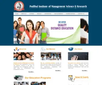 Pimsr.com(Putlibai Institute Of Management Science & Research) Screenshot