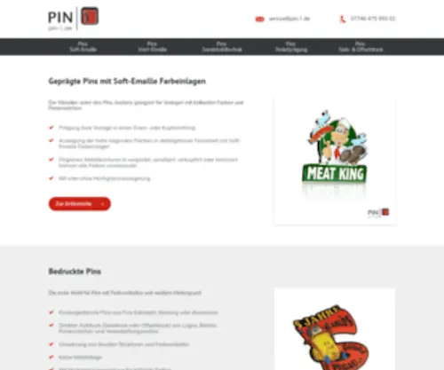 Pin-1.de(Pins, Ansteckpins und Anstecker) Screenshot
