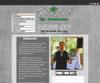 Pinaentertainmentdjs.com(Southern California Mobile Wedding and Quinceaneras Bilingual DJs/MC Photobooth) Screenshot