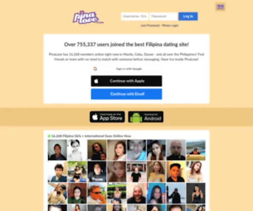 Pinalove.com(Filipina Dating) Screenshot