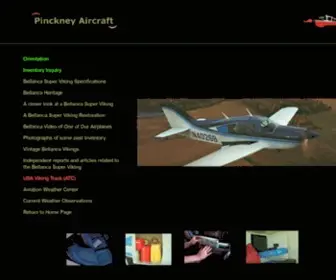 Pinckneyaircraft.com(Specializing in Bellanca Vikings and Super Vikings New Page 1 Menu Copyright ©2006 Aviaview) Screenshot