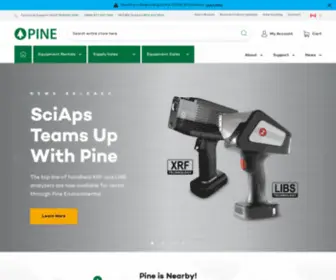 Pine-Environmental.ca(Environmental Equipment Rentals and Sales) Screenshot