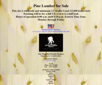 Pine-Lumber.com(Pine Lumber for Sale) Screenshot