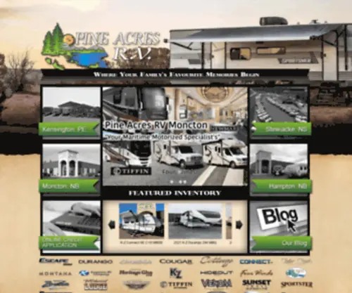 Pineacresrv.ca(New and used RV's for Maritime Canada) Screenshot