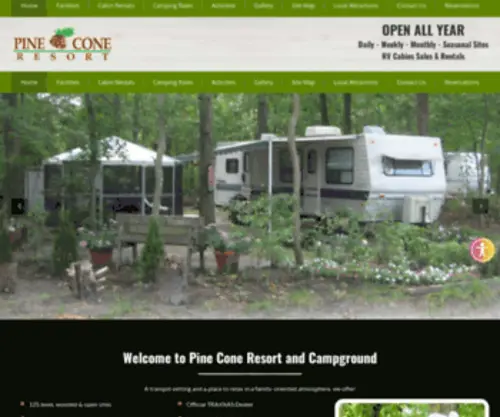 Pineconenj.com(Pine Cone Resort and Campground) Screenshot