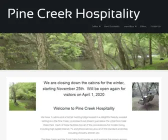 Pinecreekhospitality.com(Pine Creek Hospitality Home) Screenshot