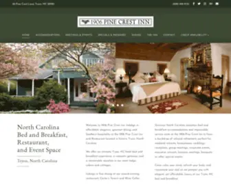 Pinecrestinn.com(Tryon NC Hotel Bed and BreakfastPine Crest Inn) Screenshot