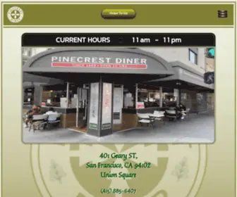 Pinecrestsf.com(Pinecrest Diner) Screenshot