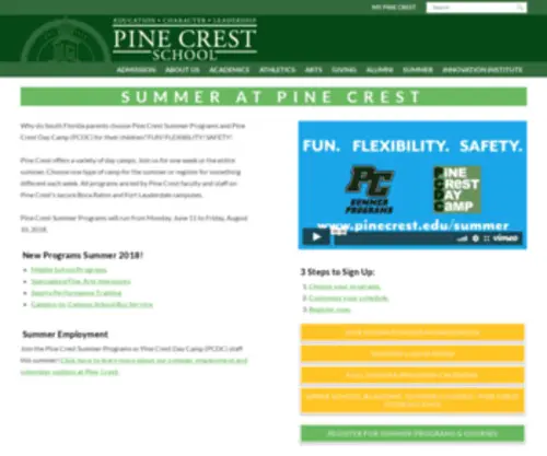 Pinecrestswimcamp.com(Pine Crest Swim Camp) Screenshot