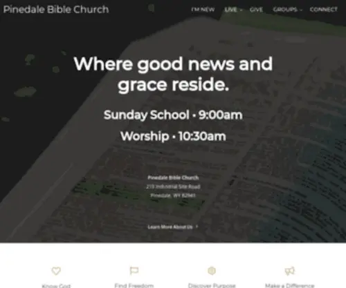 Pinedalebiblechurch.com(Pinedale Bible Church) Screenshot
