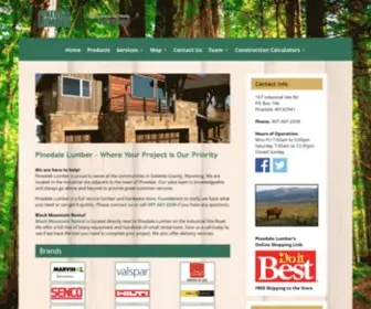 Pinedalelumber.com(Pinedale Lumber) Screenshot