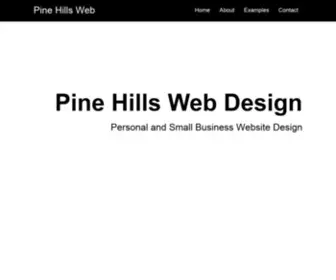 Pinehillsweb.com(Building Websites for Personal and Small Businesses) Screenshot