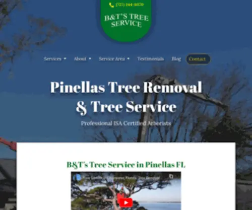 Pinellasarborist.com(Clearwater tree services) Screenshot