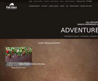Pineridgeduderanch.com(ALL-INCLUSIVE RANCH EXPERIENCE & VACATION GETAWAY) Screenshot