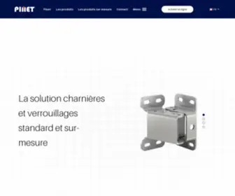 Pinet-Industrie.com(Solutions de charnières et verrouillages standard et sur) Screenshot