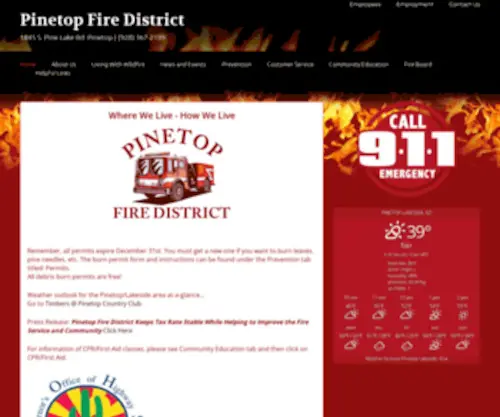 Pinetopfire.com(Pinetop Fire) Screenshot