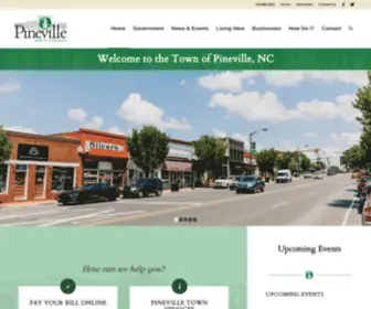 Pinevillenc.gov(Town of Pineville) Screenshot