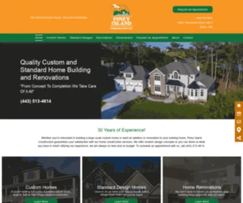 Pineyislandconstruction.com(Custom Home Builder Bethany Beach) Screenshot