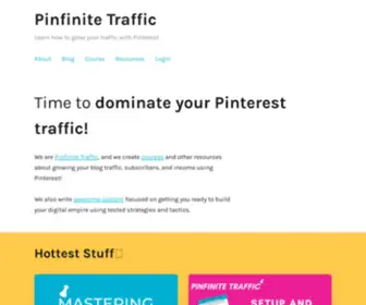 Pinfinitetraffic.com(Learn how to grow your traffic with Pinterest) Screenshot