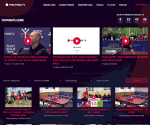Ping-Pong.tv(Hlavní strana) Screenshot