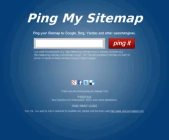 Ping-Sitemap.com(Ping Sitemap) Screenshot