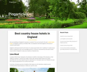 Pingarticles.net(The best articles on Country House Hotels) Screenshot