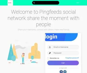 Pingfeeds.com(Pingfeeds social network share the moment with people) Screenshot