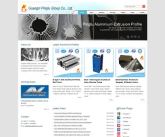 Pinglualuminium.com(Aluminium Profile) Screenshot