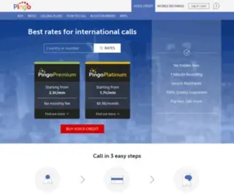 Pingo.com(Best rates for international calls) Screenshot