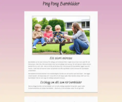 Pingpongbarnklader.se(Barnkläder) Screenshot